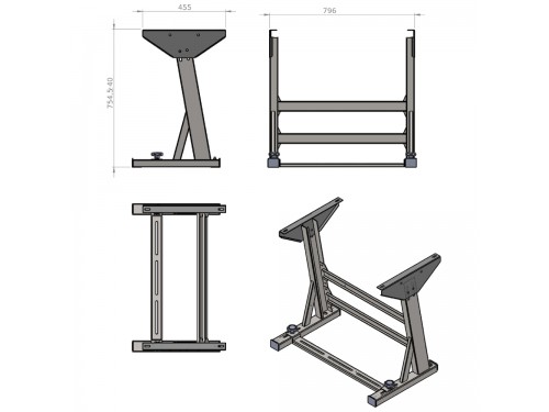Станина стола для швейной машинки REXEL REX-4S